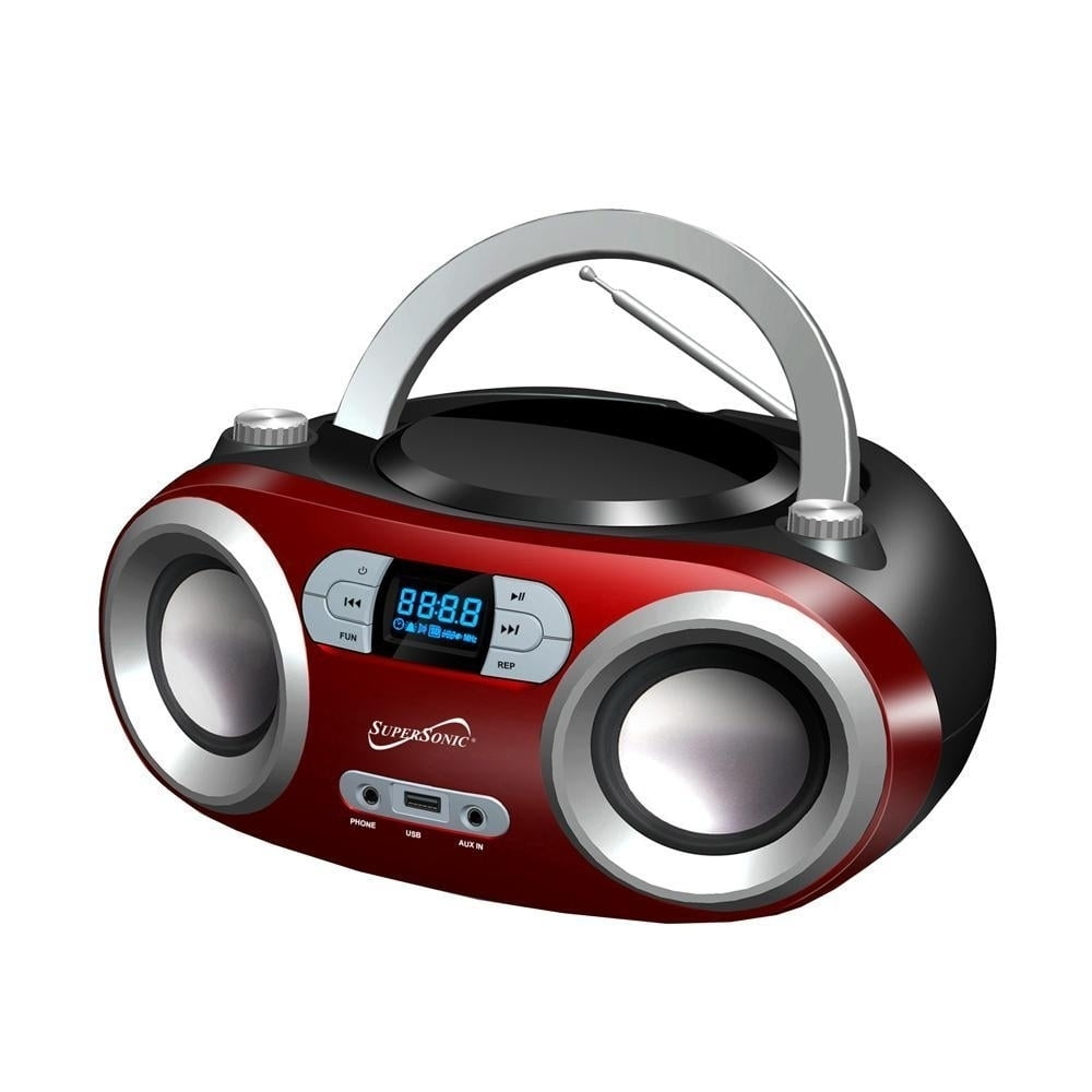 Supersonic Portable Bt Audio System Red