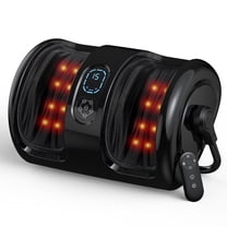 FiveStar Foot Rolling Massager Machine w/ Heated & Remote Control for Home & Office, Black