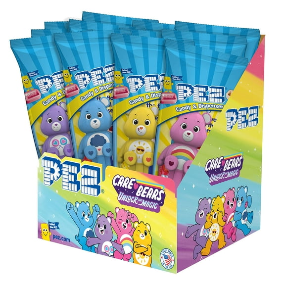 PEZ Care Bears, 0.58-Ounce Assorted MDA05 Candy Dispensers 0.58 Ounce (Pack of 12)