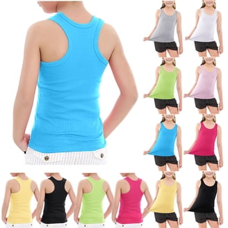 Wonder Nation Kid Tough Ribbed Tank Top for Girls, Soft Cotton
