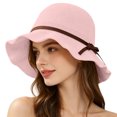 thumbnail image 2 of Levmjia Women Fisherman Hat Breathable Straw Bow Lightweight Sun Hat For Beach Travel Gardening Daily Commute Outdoor Casual Leisure Summer UV Protection, 2 of 7