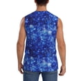 thumbnail image 4 of Balery Blurred Star Snow Christmas Men's Sleeveless Muscle Shirts Workout Tank Top, Moisture Wicking, Odor Protection-Large, 4 of 8