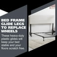 thumbnail image 3 of King's Brand Furniture - Plastic Bed Frame Glide Legs to Replace Wheels, Set of 4 Glides, 3 of 8