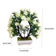 thumbnail image 4 of YOHAVEN Simulation Potted Artificial Flowers Bonsai Arrangement Plastic Fake Flower Pot for Dining Table Coffee Table TV Cabinet Living Room Office Decor, 4 of 7