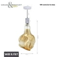 thumbnail image 6 of Bulbrite 810178 4W 2200K Glacier Natural Grand Filament LED Bulb with White Marble Pendant & String, Antique, 6 of 7