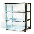 thumbnail image 5 of Homz Tall Solid Plastic 3 Drawer Medium Storage Cart w/ Caster Wheels, Black, 5 of 5