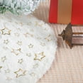 thumbnail image 6 of Eoozwa 15.8 Inches Christmas Tree Skirt White with Silver Snowflake Tree Mat Plush Xmas Tree Skirt for Christmas Holiday Party Indoor Outdoor Home Decoration, 6 of 6
