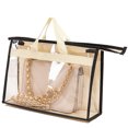 thumbnail image 1 of CAROOTU Protable Clear Women Purse Handbag Dust Cover Craft Storage Bag With Zipper for Dust Water Proof, 1 of 6