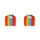 thumbnail image 4 of Bewildely 20 cajas de cartón grueso, caja de cartón en blanco brillante, caja de postre Dim Sum, caja de regalo para niños, caja de cartón raya arcoiris 2Conjunto, 4 of 6