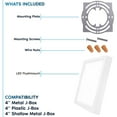 thumbnail image 5 of Luxrite 6 Inch Square LED Flush Mount Ceiling Light, 15W 1000LM, 5CCT 2700K-5000K, Dimmable, 5 of 7