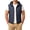 Blue, variant on Turilly Plus Size Men's Puffer Vest Hooded Sleeveless Zip Up Quilted Warm Outerwear for Fall Winter Outdoor