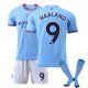thumbnail image 1 of 22-23 Manchester City Home Football Kit No. 9 Haalan 0 Adult S, 1 of 2