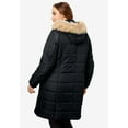 thumbnail image 3 of Roaman's Women's Plus Size Knee Length Puffer Coat, 3 of 6