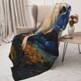 thumbnail image 3 of Disketp Vintage Starry Sky Labrador A Cozy Flannel Fleece Throw Blanket: Has a velvety texture for All Seasons - Perfect for Women, Men, & Kids"60"x50", 3 of 6