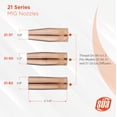 thumbnail image 2 of MIG Gun Consumables Kit - Compatible with Lincoln/Magnum 100L & Tweco Mini #1 Guns - 35-50 Diffuser - Heavy-Duty Tip: 0.045" - 21 Nozzle: 1/2", 2 of 4