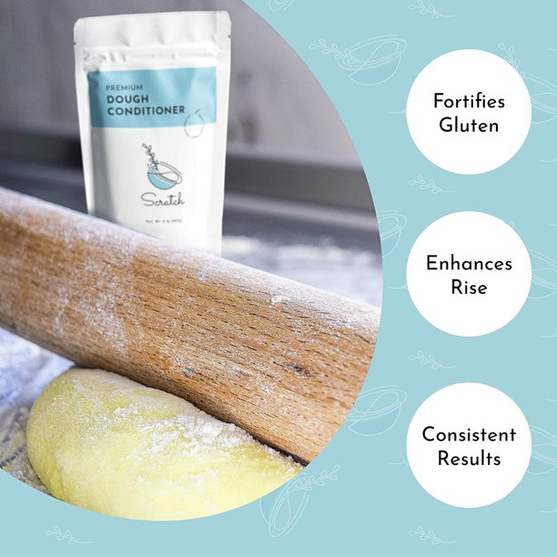 Baking Beauty And Beyond Professional Mix Improver Powder For Bread - Dough Enhancer For Bread, Grain Dough Conditioner Strengthens Starch And Improves Texture Of All Flours, 200g