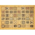 thumbnail image 1 of Ahgly Company Indoor Rectangle Abstract Brown Modern Area Rugs, 2' x 5', 1 of 4