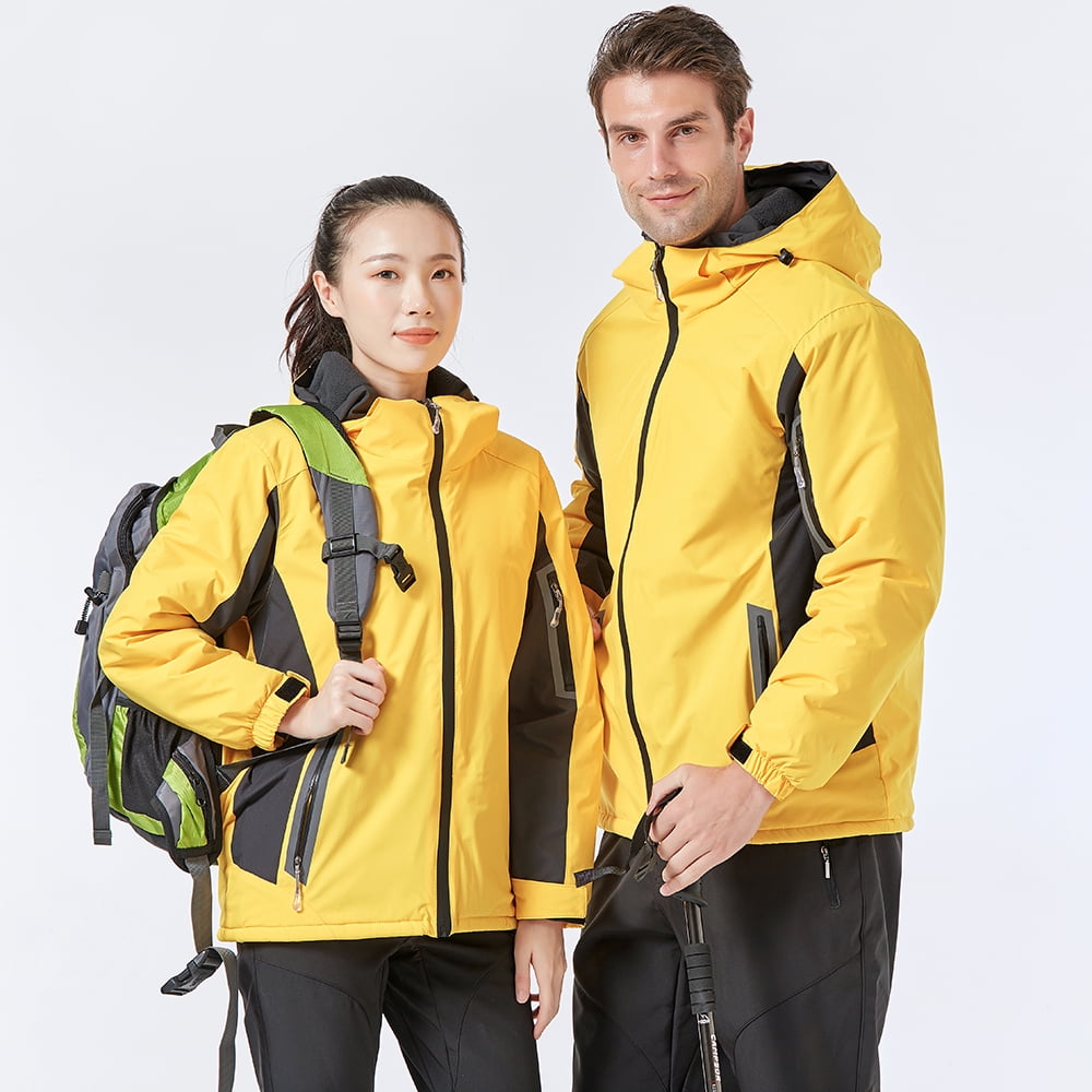 Men Women Winter Waterproof Coat Hooded Thick Windproof Breathable