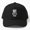 Black, variant on Captain Meowster Baseball Hat, Cat Captain Character Wordplay Design, Classic Cap