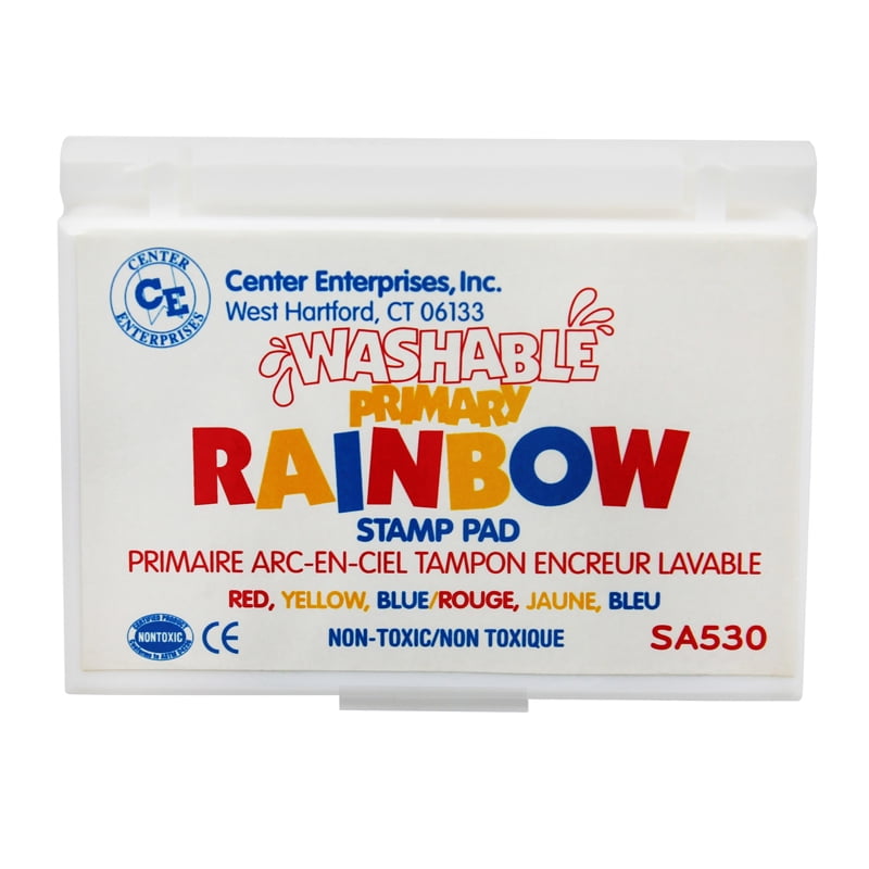 STAMP PAD RAINBOW PRIMARY 3 COLORS WASHABLE