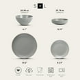thumbnail image 2 of Stone Lain Lauren Modern Stoneware 16 Piece Dinnerware Set, Service for 4, Green, 2 of 8