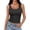 Black, variant on Women Casual Ribbed Knit Tank Top Y2k Lace Trim Scoop Neck Sleeveless Vest Slim Fit Backless Camisole Going Out Top