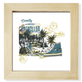 thumbnail image 1 of Canvas Shoes Coconut Tree Illustration Square Picture Frame Wall Tabletop Display, 1 of 3
