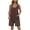 Brown, variant on Women's Denim Rompers Shorts Summer Sleeveless Loose V Neck One Piece Short Jean Jumpsuits with Pockets