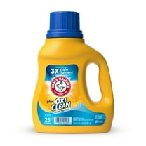 Laundry Detergent Plus Oxi‑Clean 32.5 fl oz – 25 Loads, Enzyme‑Boosted, HE Compatible