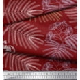 thumbnail image 2 of Soimoi Poly Georgette Fabric Leaves & Floral Flower Decor Fabric Printed Yard 52 Inch Wide, 2 of 3