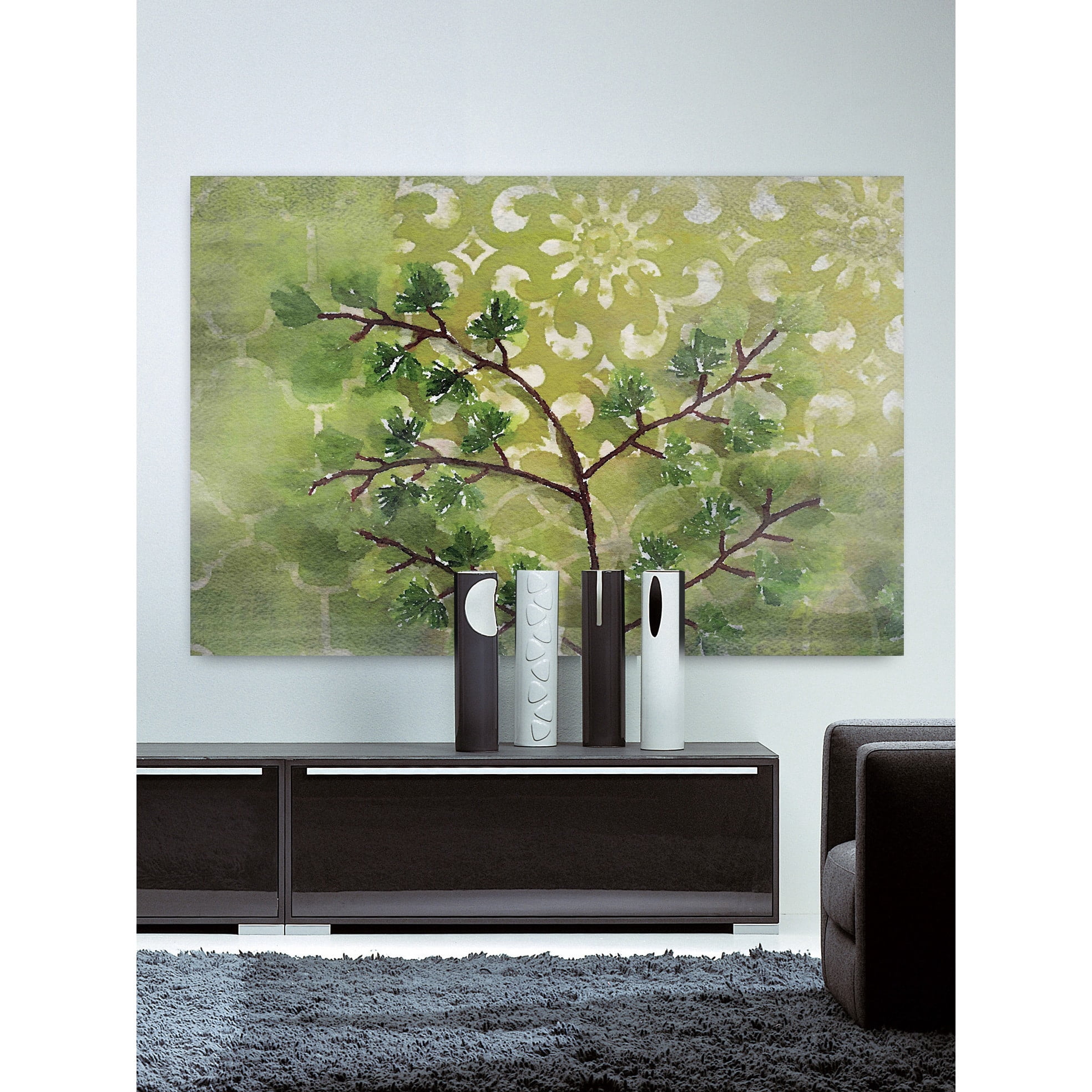 "Green Sensation II" Painting Print on Wrapped Canvas