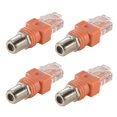 thumbnail image 1 of Coaxial to Ethernet Adapter, 4 Pack Coax RF F Female to RJ45 Male Converter for Line Tester, 1 of 5