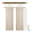 thumbnail image 4 of GFI LINEN CLUBS- Linen Rich, 50 x 108 Inch, Natural, Reverse Tab / Rod Pocket Curtains, Window Panels, Curtain Drapes Panels, Bedroom Curtains, Set of 2., 4 of 7