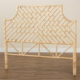 thumbnail image 6 of BAXTON STUDIO JAYLIAH MODERN BOHEMIAN NATURAL BROWN RATTAN QUEEN SIZE STANDALONE HEADBOARD, 6 of 7