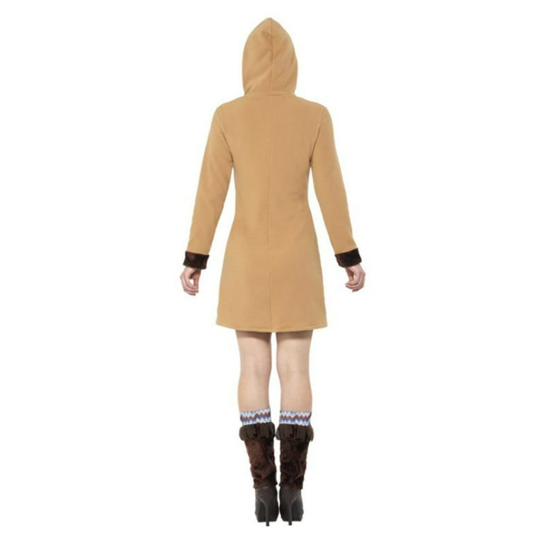 Arctic Lady Costume Brown Adult Eskimo Dress Arctic Lady Costume Brown Adult Eskimo Dress