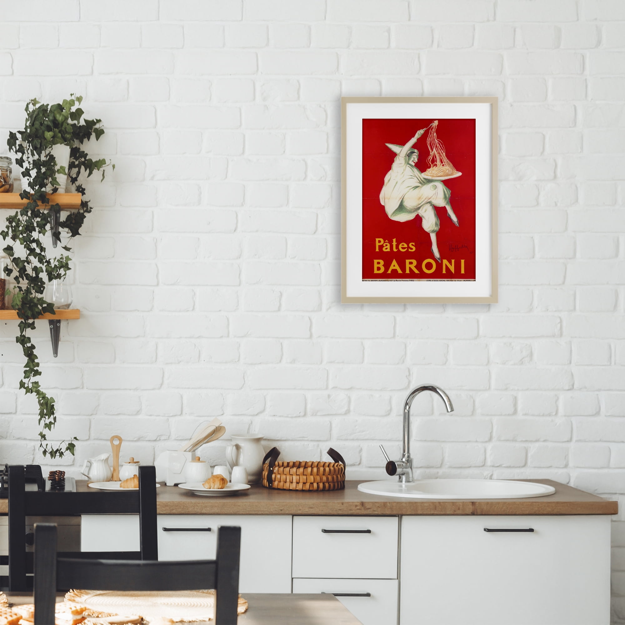 Stupell Industries Pates Baroni Advertisement Birch Framed Print Under Glass, design by Vintage Hustle