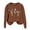Brown, variant on HNMKIU Womens Sweatshirt Oversized Sweatshirts Crewneck Long Sleeve Pullover Oversized Sweatshirt for Women Beige,L