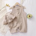 thumbnail image 2 of CAUYDY 6 9 12 18 Months Preemie Girls Bodysuit Newborn Short Sleeve Romper for Boys Baby Spring Summer Sleepers Infant Pajamas Sizes 3-6 Months,Beige, 2 of 5