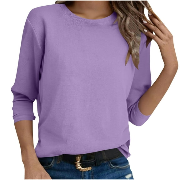 cocolona Long Sleeve Shirts for Women Fall Fashion Pullover Tunic Tops Dressy Casual Blouses Crew Neck T-shirts