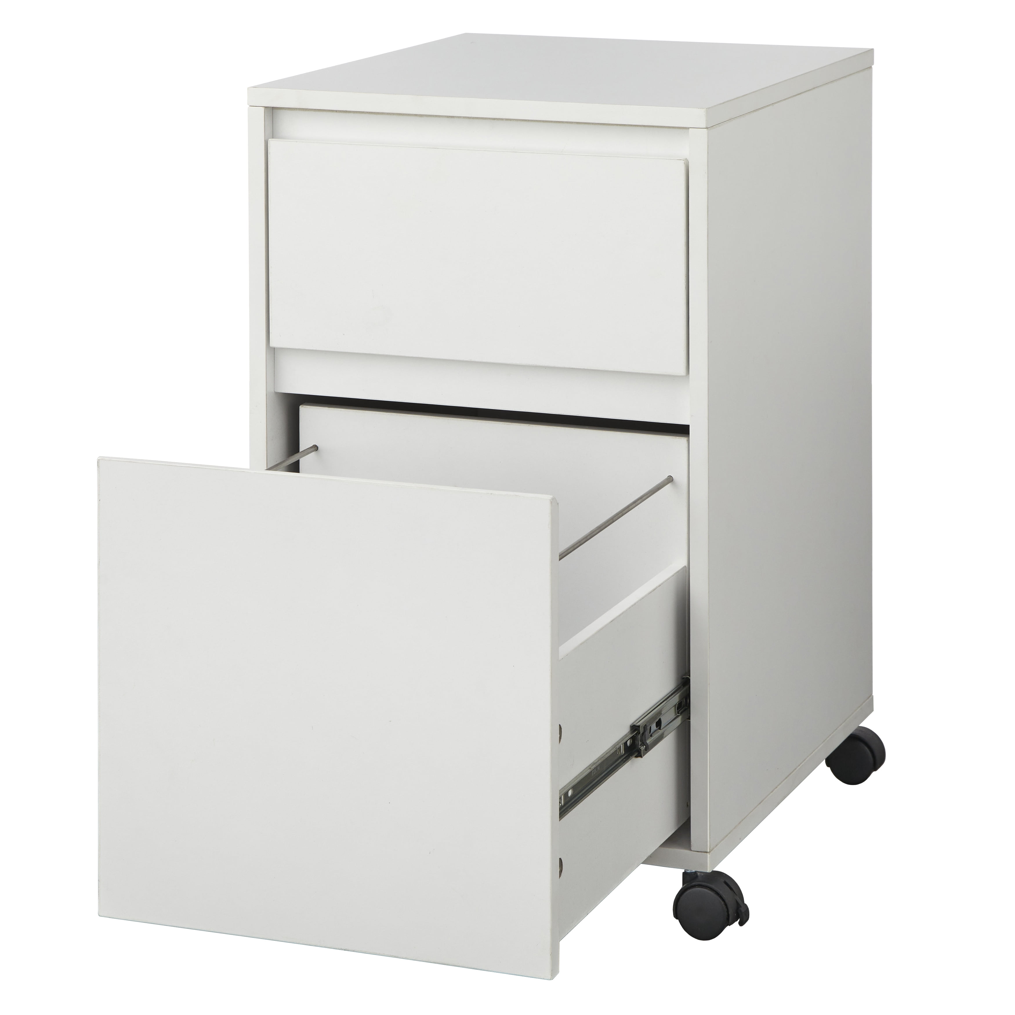 TMS Harlee 2 Drawer Rolling File Cabinet, Gray