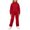 RYE1-Red, variant on LWFFDAW Girls 2 Piece Set Fall Long Sleeve Quarter Zip Mock Neck Sweatshirt and Wide Leg Pants Loose Comfy Sweatsuit Sets