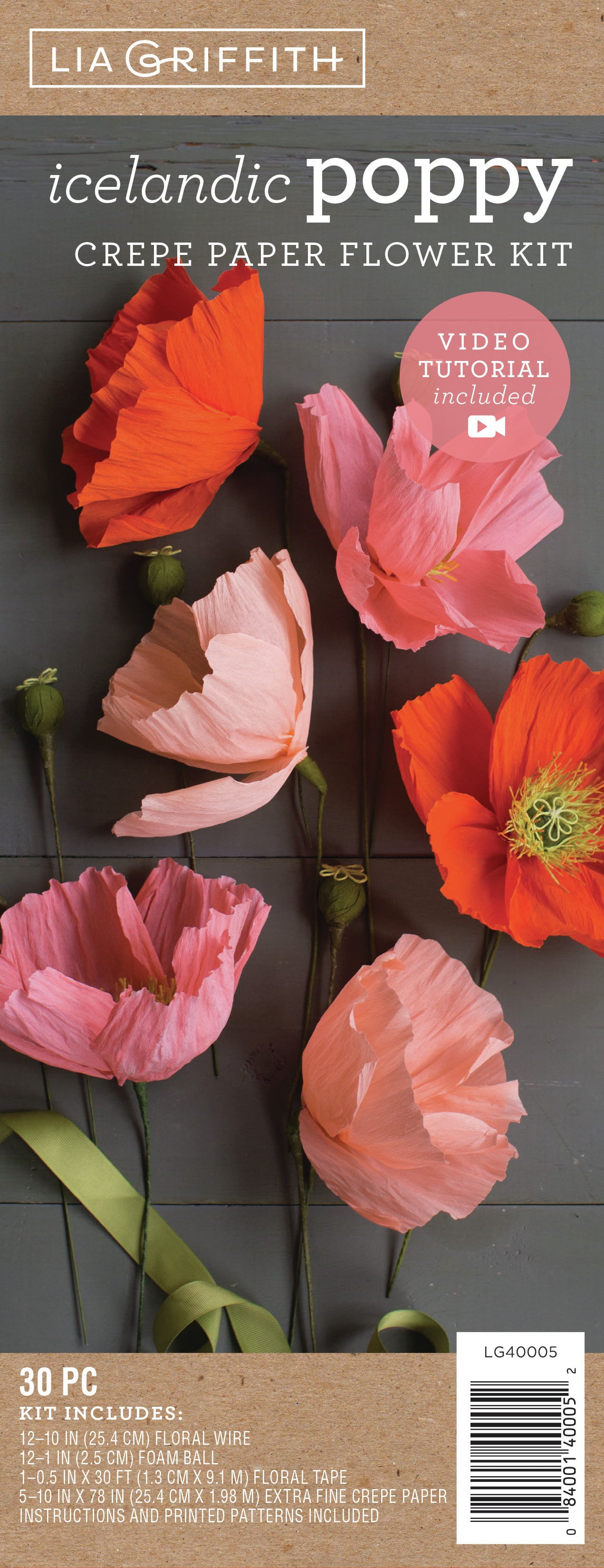 Crepe Paper Flower Kit Poppies