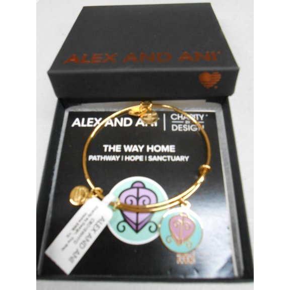 Charity Designá The Way Home Expandable Shiny Silver Bangle Bracelet