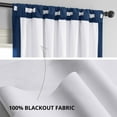 thumbnail image 6 of Half Price Drapes Signature Union Blue Velvet Blackout Curtains For Bedrooms (1 Panel), 50WX 84L, 6 of 11