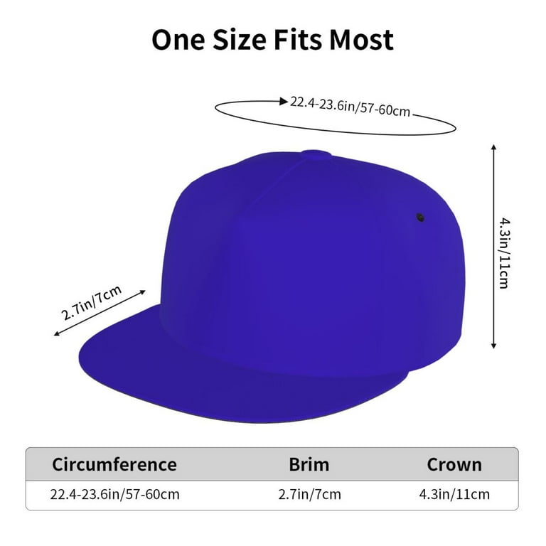 Easygdp Darkblue Baseball Cap with Adjustable Flat Suitable for