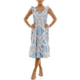 thumbnail image 3 of Nanette Lepore Women's Smocked Flutter Sleeve Midi Dress, Sizes XS-XXXL, 3 of 7
