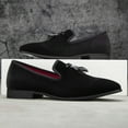 thumbnail image 4 of Mens Loafers Wedding Dress Shoes Slip-On Loafers for Men Tuxedo Suit Shoes, Black-04, 10US, 4 of 5
