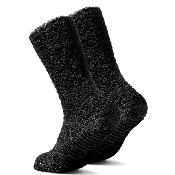Fuzzy Slipper Socks with Grips Nonskid socks Cozy Socks 2 pairs