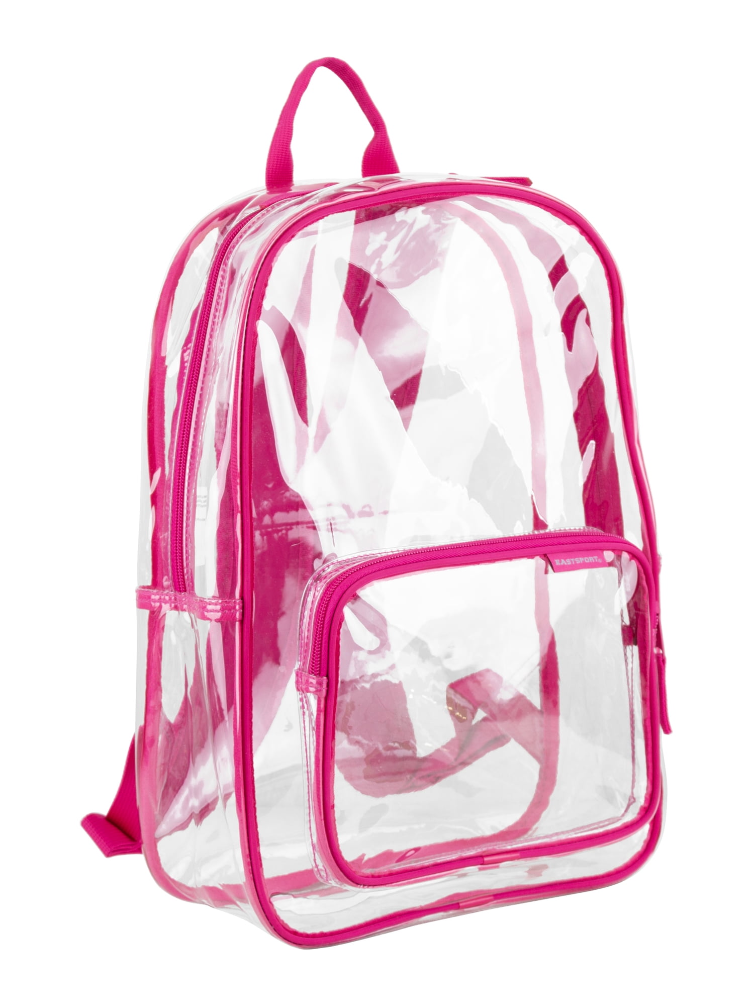Eastsport Unisex Spark Clear 16" Backpack, Fiery Pink