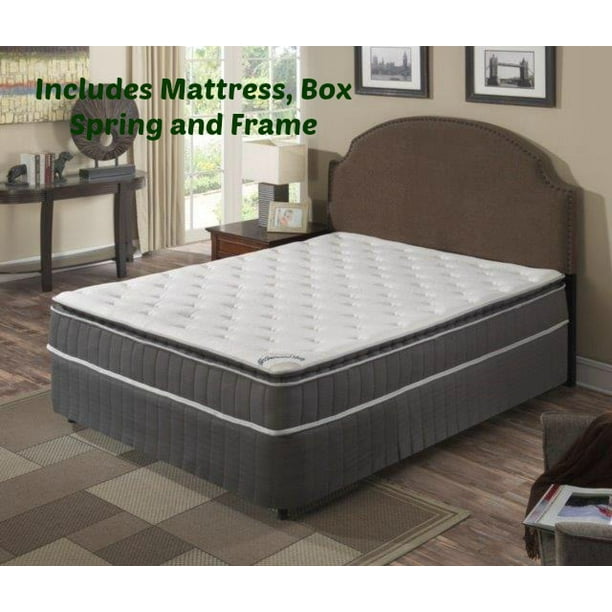 Continental Sleep, 10Inch Medium Firm Foam Encased Pillowtop Pocketed